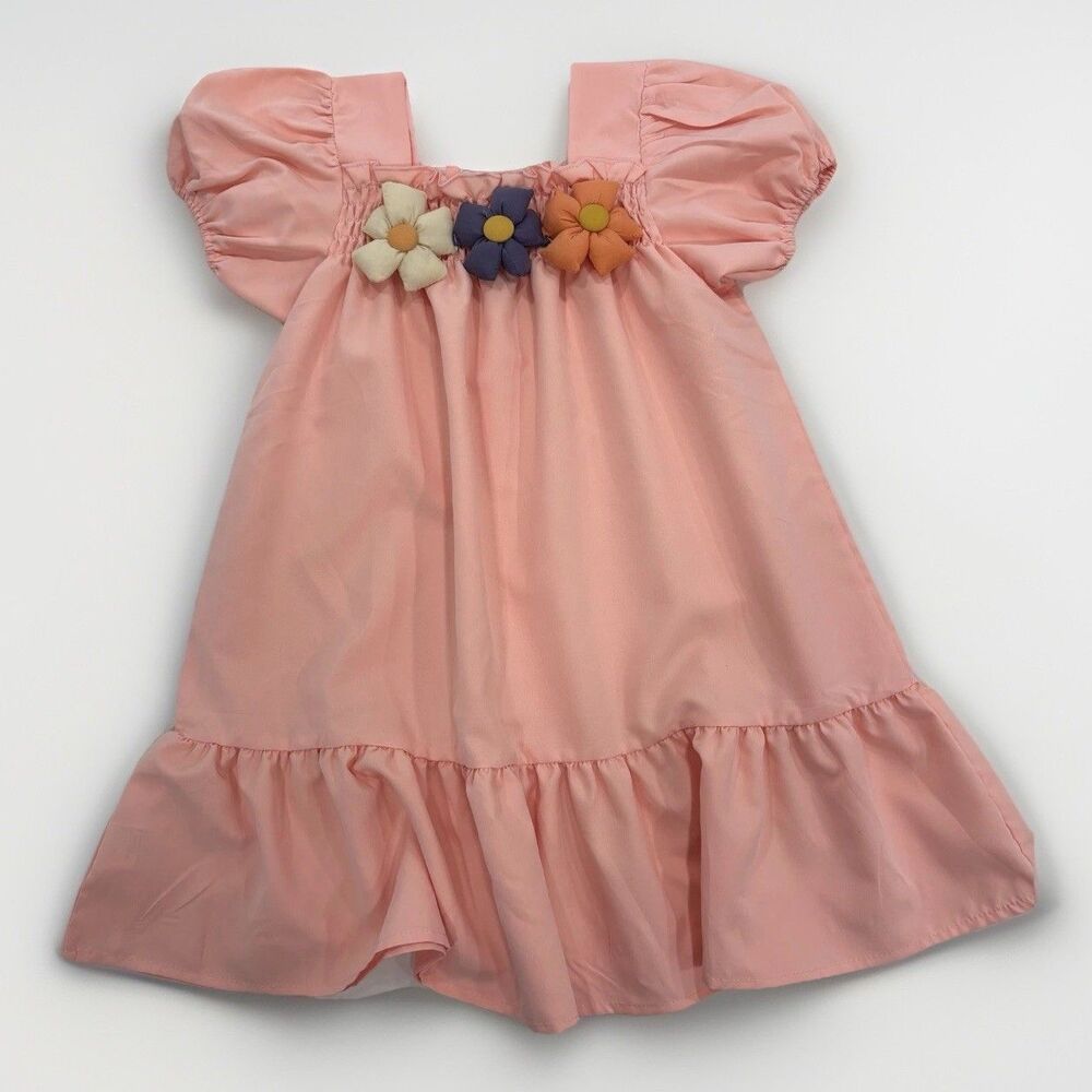 Lola And The Boys Dress Size 8 Pink 3D Flowers Spring Summer NWOT